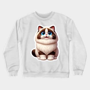 Happy Cat cartoon Crewneck Sweatshirt